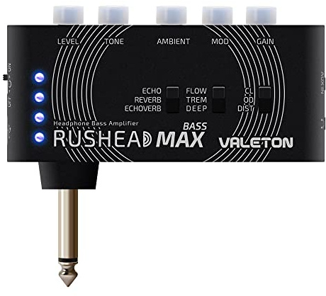 Valeton Rushead Max Bass Kopfhörer Verstärker Multi-Effects USB Aufladbar Portabel Hosentasche Schlafzimmer Plug-In Mini Kopfhörerverstärker