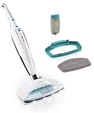Leifheit Dampfreiniger CleanTenso mit heißem Wasserdampf gegen Bakterien, Dampfmop mit kurzer Aufheizzeit, Dampfbesen mit stufenloser Dampfregulierung