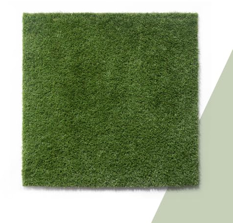 TT Home Kunstrasen Outdoor Teppich Wetterfest Balkon Bodenbelag Terrasse Rasenteppich Indoor Waschbar Natürlich Weich Natur, Farbe:Grün, Größe:200x200 cm