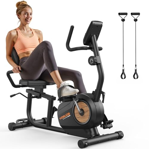 YOSUDA 2026 Upgrade Liegeergometer Testsieger für Zuhause, 16 Widerstandsstufen, 4D verstellbarer XL-Komfortsitz, App/Bluetooth, Integrierte Klappsäule, Heimtrainer Fahrrad für Senioren, 160 KG/190 CM