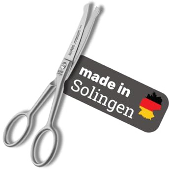 Premium Pfotenschere 12 cm gebogen für Hunde | Abgerundete Schere, Gebogene Schere, Klein und Präzis