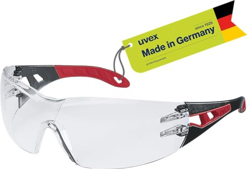 Uvex pheos - Schutzbrille - Bügelbrille supravision excellence Technologie - metallfrei, beschlagfrei & kratzfest - one size - gelb/schwarz