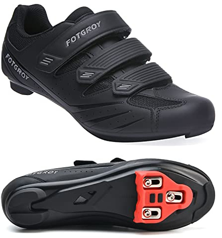 FOTGOAT Herren Fahrradschuhe für Damen, Rennradschuhe mit Stollen Kompatibel mit Peloton SPD ARC Look Delta Cleats, Unisex Fahrrad REIT Spin Schuhe Drinnen, Rennrad Schuhe Draussen