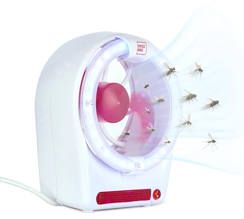 SWISSINNO Insektenvernichter - Insektenfänger 15 Watt LED - Snapy Insektenfänger - Spinnenfänger - Mückenlampe Fliegenfalle - Mückenfalle Mückenschutz - Gegen Mücken + Fliegen im Innen