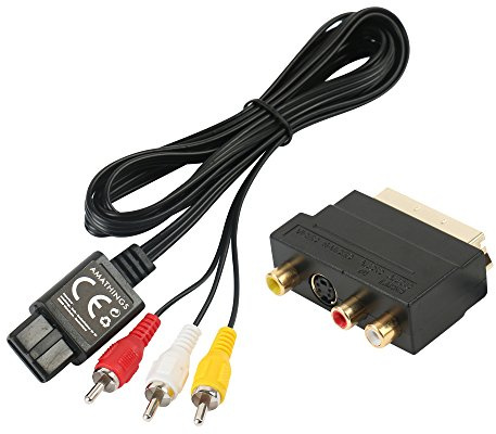 AV Kabel Und Scart Adapter IN/OUT Umschalter + S-VIDEO/S-VHS Passend Für Nintendo Gamecube, SNES, N64, GC, NGC von Amathings