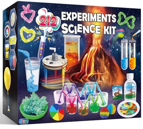 UNGLINGA 212 Experimente Kit für Kinder, Chemiebaukasten Experimentierkästen Chemie-Set Wissenschaft Projekt Spielzeug Geschenke für Jungen Mädchen