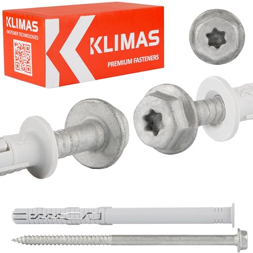 Schrauben Holzgewinde Torx Spreizdübel mit Kragen 4-fach-Spreizung 12x200