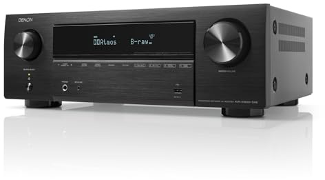 Denon AVR-X1800HDAB 7.2-Kanal AV-Receiver, HiFi Verstärker mit Dolby Atmos, DTS:X, 6 HDMI Eingänge und 1 Ausgang, 8K HDMI, Bluetooth, WLAN, AirPlay 2, HEOS Multiroom, Alexa kompatibel