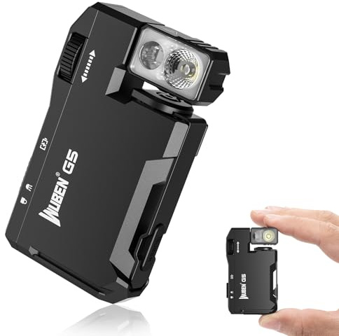 WUBEN G5 LED Taschenlampe Aufladbar - RGB Mini Schlüsselanhänger 400 Lumen, EDC Multifunktional Magnetische USB, 6 Modi Flashlight Wasserdicht für Camping Outdoor