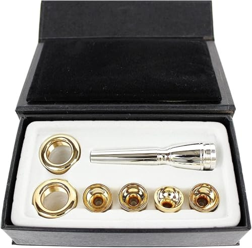 1 Set 2C 3C 2B 3B Mundstück for Bb-Trompete Messing vergoldet EIN Mehrzweck-T-Adapter Professional (Color : Gold, Größe : 2C 3C 2B 3B)