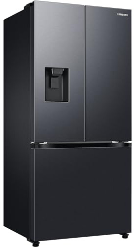 Samsung French-Door-Kühlschrank mit Gefrierfach, 178 cm, 495 l, WiFi & SmartThings AI Energy Mode, Twin Cooling+, Auto Ice Maker, No Frost+, Premium Black Steel, RF50C530EB1/EF