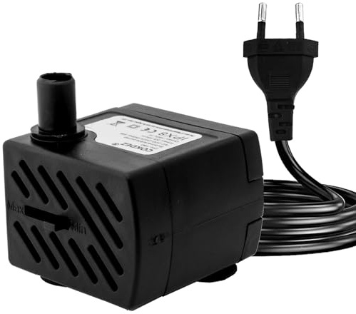3W Mini Tauchpumpe, 180L/H kleine Springbrunnenpumpe, extrem leise Wasserpumpen für Aquarien, Wasserspiele, Fischbecken, Tischbrunnen, Haustierbrunnen, Teichbrunnen, Hydrokultur