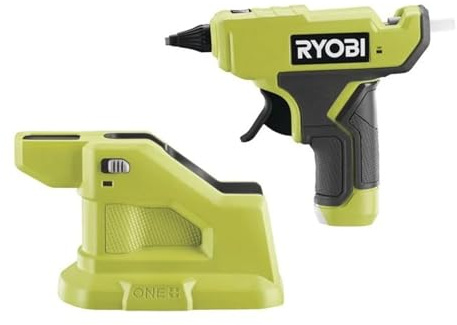 RYOBI 18 V ONE+ Akku-Heißklebepistole RGLM18-0 (Klebestickdurchmesser 7 mm, Düsendurchmesser 1,8 mm, Temperaturbereich bis 170°C, inkl. 3x Klebesticks, ohne Akku und Ladegerät)