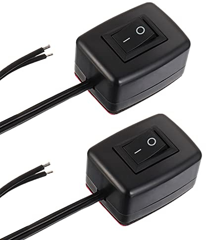 EPLZON Auto-Wippschalter 12V ON-OFF DIY Wippschalter SPST Wassertropfenform Schalter für Kfz-Beleuchtung Netzschalter LED-Lichtleiste Nebelscheinwerfer Tagfahrlicht (Packung mit 2 Stück)