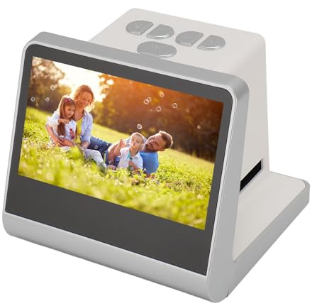 Jectse Filmscanner zu Digital, 14 MP 22 MP Interpolation, 5-Zoll-LCD-Bildschirm, 16 GB Speicher, Konvertiert Negativfilme in JPEG-Dateien mit -Ausgang, Einfach zu Bedienen Zum Teilen