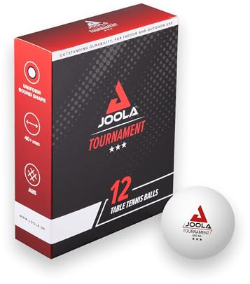 Joola Unisex – Erwachsene Tournament 40+ Tischtennisbälle, weiß, One-Size