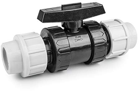 rg-vertrieb PE Rohr Verschraubung Fittings Klemmfitting Kugelhahn Kugelventil Absperhahn für Verlegerohr Rohrverbinder wählbar (40 mm)