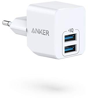 Anker PowerPort Mini Duales Wandladegerät, Extrem kompaktes USB Ladegerät | Extrem kompaktes Wandladegerät für iPhone XS/X/8/7/6 Serie, iPad Pro, Samsung