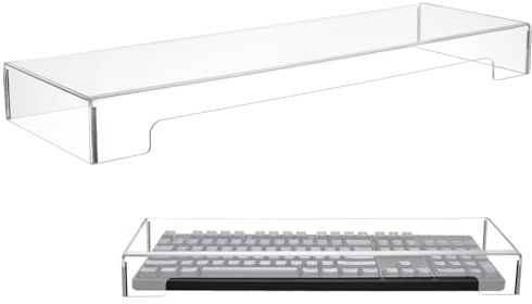 Hemobllo Tastaturabdeckung 47,5x15x0,1 cm aus klarem Acryl – Staub- & Flüssigkeitsschutz für mechanische Tastaturen, leicht zu reinigen, für Büro, Homeoffice & Gaming