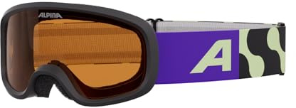 ALPINA PINEY Kinderskibrille | Rutschfester Sitz - beschlagfrei - optimale Belüftung - ideal für Ski & Snowboard