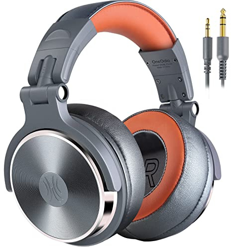OneOdio Over Ear Kopfhörer mit Kabel, HiFi Studiokopfhörer mit Hi-Res, 50mm Treiber, Share-Port, Große Ohrmuscheln, 6,35 & 3,5mm Klinke, Geschlossene DJ Headphones für Podcast, Handy, PC (Pro 50)