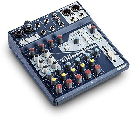 Soundcraft Notepad-8FX Kleinformatiges analoges Mischpult mit USB-Ein/Ausgang und Lexicon-Effekten