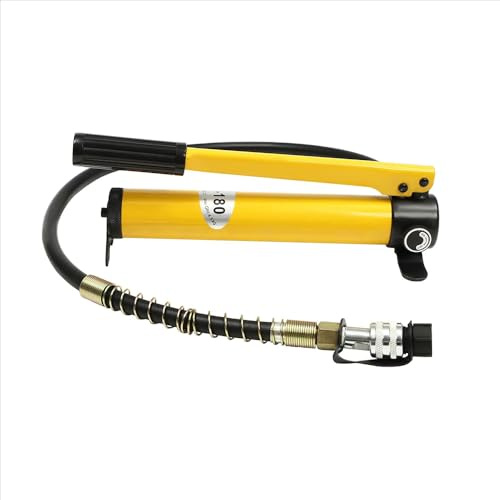 Hydraulikpumpe,Handhydraulikpumpe,Schlauchanschluss Für Handpumpe,Hochdruck-Handpumpe,1 m Schlauch,Hochdruck 2.0cc,Ölspeicherkapazität 300cc,Hochdruck 60 Kg/c㎡ Für 10t/20t Hydraulikzylinder