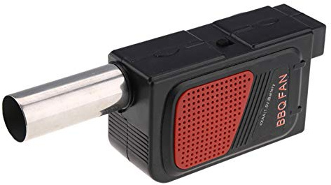 Nimomo Grillventilator, Elektrischer Akku Föhn, BBQ Fan Grillfön Blasebälge Grillgebläse Grill Fön Outdoor Manuelle Gebläse Air Blower Luftgebläse (Schwarz)