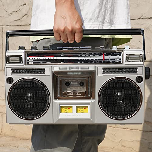 Tragbare Kassetten-Boombox mit AM/FM-Radio, Bluetooth-Konnektivität für einfache Gerätekopplung, ideal für Heim- und Outdoor-Unterhaltung