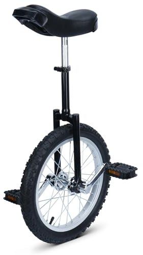 tonchean Einrad 16 Zoll Unicycle Balance Training Höhenverstellbar Einrad | für Anfänger und Profis Unisex