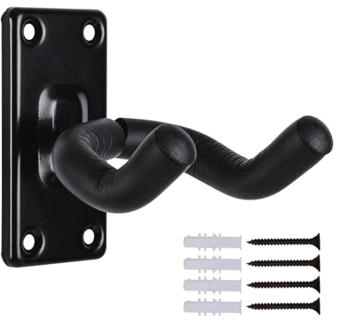WOGOD Gitarren-Wandhalterung, Hakenhalter, Ständer, 1 Stück, Schwarz