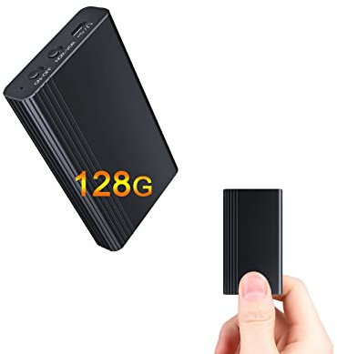 128GB Eingebauter Magnet Diktiergerät Mini, 2000 Stunden Speicherkapazität, Kontinuierliche Aufzeichnung für 12 Tage,Aufnahmegerät Digital, voice recorder STTWUNAKE