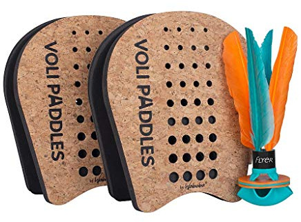 Waboba VOLI - Rethink Your Paddle Game - Backyard Set Includes: 2 Wearable Paddles and 1 Oversized Shuttlecockl - 250 x 123 x 212 mm, Braun