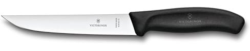 Victorinox Swiss Classic Tranchiermesser, 15 cm, Ergonomischer Griff, Schmale Klinge, Schwarz