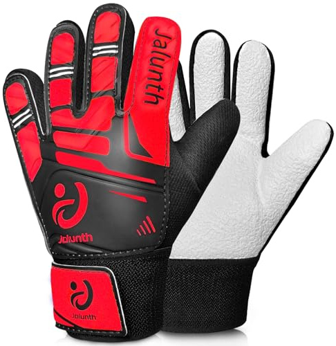 Jalunth Torwarthandschuhe Kinder Jungs Mädchen Junior Jungen Fußballhandschuhe Fussballhandschuhe Trainingshandschuhe Torwart Fussball Fußball Handschuhe größe 4 5 6 7 8 mit rutschfeste Latex