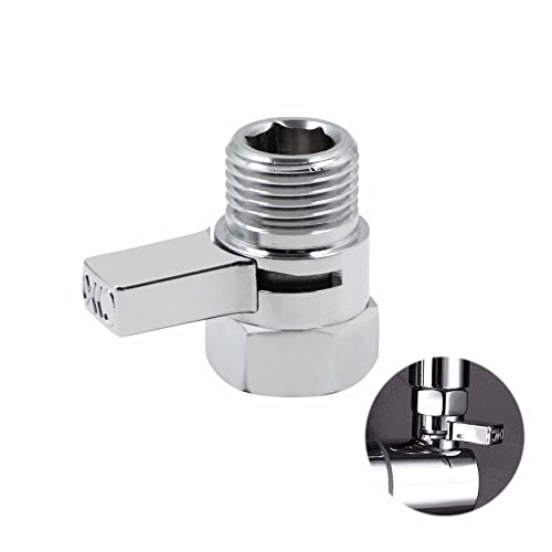 Eckventil Duschkopf Absperrventil Ventil Wasserstopper Kugelhahn - Dusche G1/2 zoll Wasserverteiler Duschstop Shut-Off Ventil Kupfer, Head Absperrventil aus Kupfer für Duschkopf,Handbrause