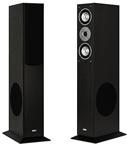 mohr SL15 Standlautsprecher HiFi Stereo Heimkino Design Musik schwarz Paar | klangstarke und optisch attraktive Standboxen - Klangqualität zum kleinem Preis