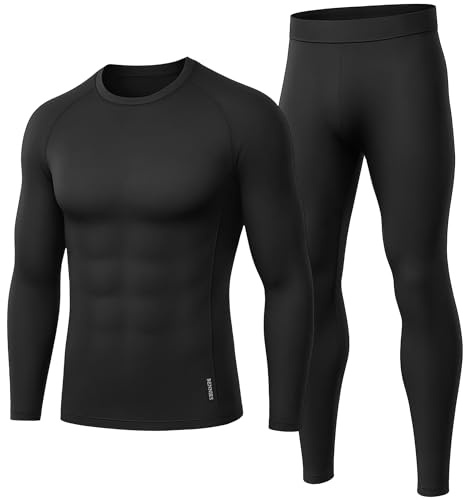 Thermounterwäsche Herren Skiunterwäsche Thermowäsche Funktionsunterwäsche | Funktionswäsche Herren Set Warm Lange Thermo Unterwäsche Unterhose Weich atmungsaktiv Männer Thermounterhose Thermounterhemd