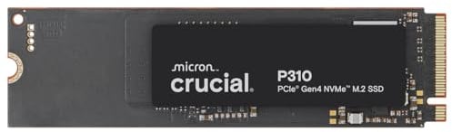 Crucial P310 SSD 1TB M.2 2280 PCIe Gen4 NVMe, bis 7.100 MB/s, für Laptop, Desktop PC & Handheld Spielekonsolen, Interne Festplatte - CT1000P310SSD801