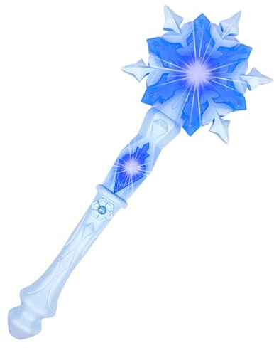 Niumowang Zauberstab Leuchtend, Schneeflocke magischen Zauberstab, Prinzessinnen Zaubersta b, Led-Zauberstäbe, Für Weihnachten Halloween Partyzubehör, Gastgeschenke (Blau)