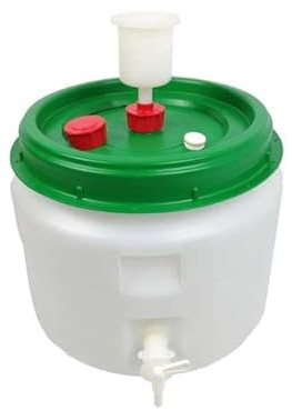 Gärfass Maischefass 30 Liter komplett mit Gärspund Auslaufhahn und Blindstopfen Gärbehälter Zubehör Vergärung von Bier Brauen und Wein machen