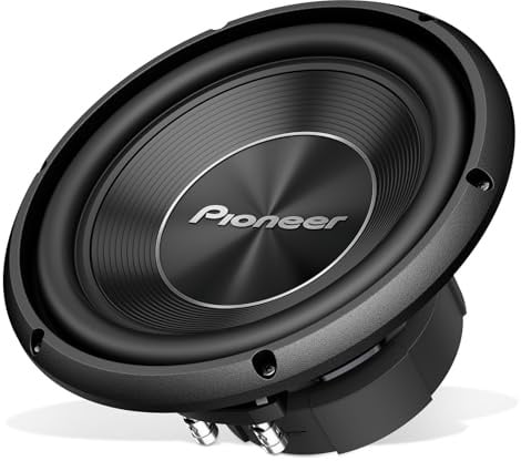 PIONEER TS-A250D4 Subwoofer mit Doppelschwingspule für den Gehäuseeinbau (1.300 W), 25 cm/10", IMPP Membran für kraftvollen Klang, kontinuierliche Ausgangsleistung 400 W, schwarz