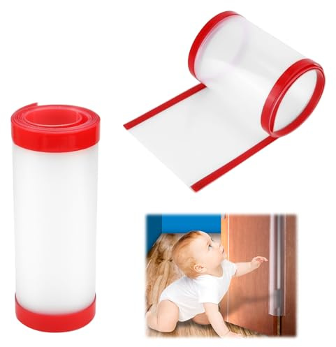 2 Stück Selbstklebend Klemmschutz, 120 x 17cm/47.2 x 6.7in Türklemmschutz | Selbstklebend Fingerklemmschutz Türen mit Transparenter,Tür Fingerschutz Finger Klemm Schutz, für Kindergarten, Klassenzimmer