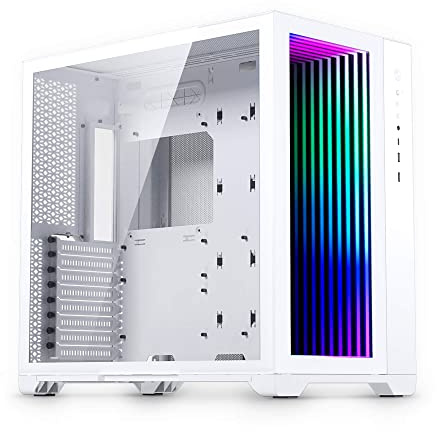 Magniumgear NEO Qube 2 IM, Dual Chamber ATX Mid-Tower, Digital-RGB Infinity Mirror Front Panel, Tempered Glass Panels, Weiß