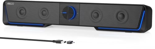 Jeecoo A40 PC Lautsprecher,Lautsprecher für Pc Tragbarer Computer Lautsprecher Schwarz 2.0 Soundbar USB Betrieb und Bluetooth Modus für Smartphone und Mobile Geräte