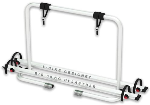 Fahrradträger für Deichsel Wohnwagen | abklappbar | Bike Träger XL ALU | für 2 Fahrräder e Bike bis 50kg belastbar