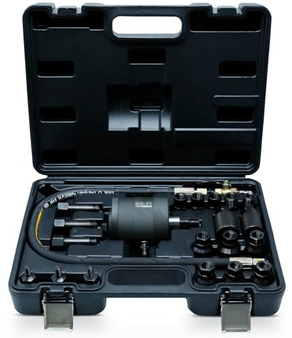 CCLIFE Diesel Einspritzdüsen Abzieher 21tlg mit Adapter für Bosch Delphi | Pneumatischer Injektor Abzieher, Siemens, CR-Injektoren, Werkstatt, Demontage, robust, präzise, langlebig