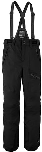 killtec Jungen Skihose mit abzippbarem Latz und Kantenschutz Boys Skihose 242, schwarz, 176, 43401-000