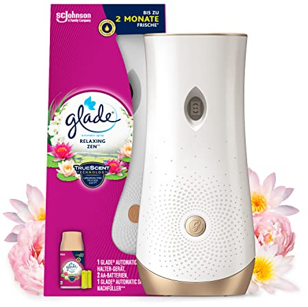 Glade (Brise) Automatic Spray, Raumduft, Halter inkl. 1 Nachfüller, Lang Anhaltender Geruchsentferner, Duftspray für Zuhause, Relaxing Zen, 269 ml