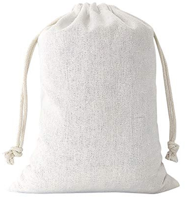 SumDirect 20 Stück Baumwolltasche Stoffbeutel mit Kordelzug, Baumwolle Säckchen Baumwollbeutel 15X20cm
